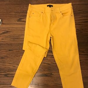 Ann Taylor mustard skinny jeans